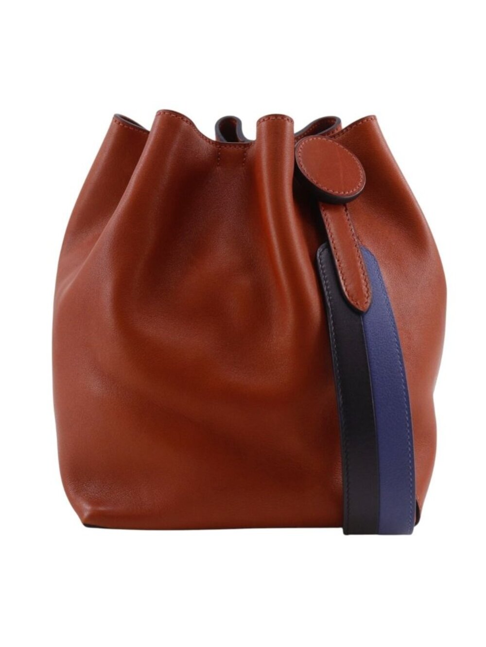 Hermes Licol 17 Bicolor Strap Leather Red Shoulder Bag